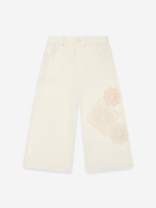Zimmermann 女童 Halliday 象牙色牛仔裤