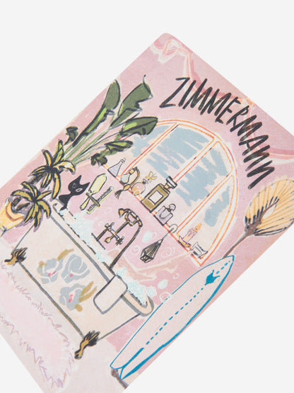 Zimmermann 女童 Ottie 印花 T 恤（象牙色）