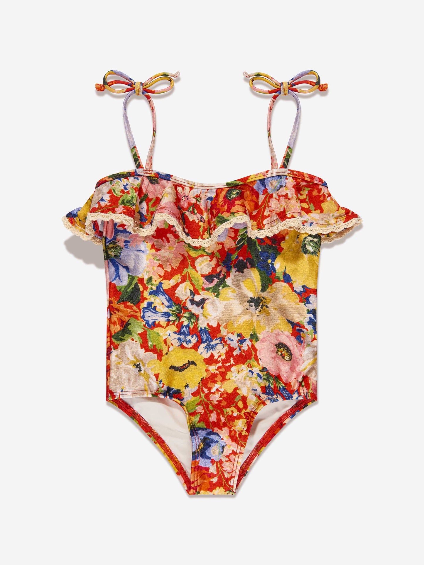 Zimmermann 女童 Alight Trim Frill 多色泳衣