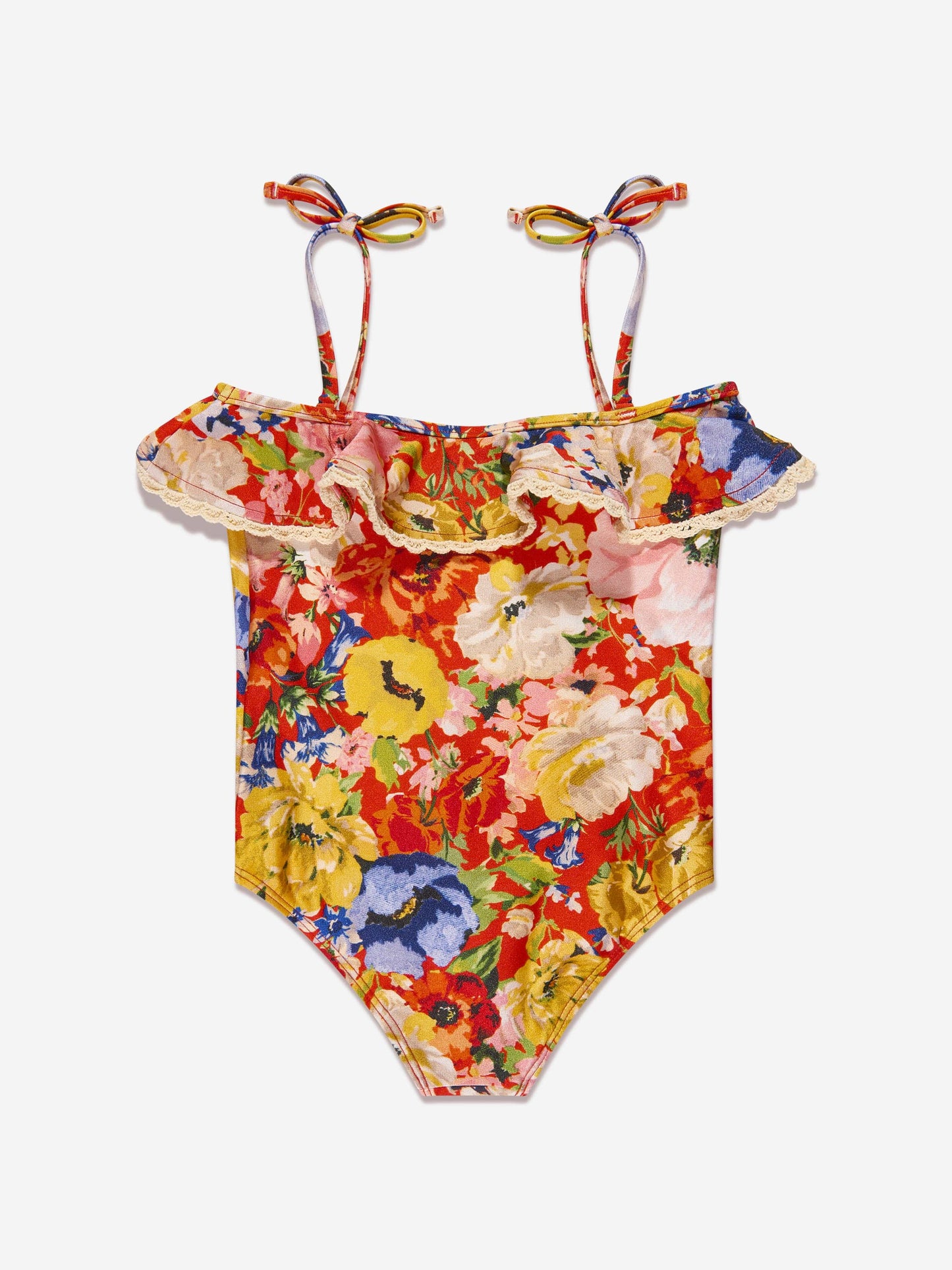 Zimmermann 女童 Alight Trim Frill 多色泳衣