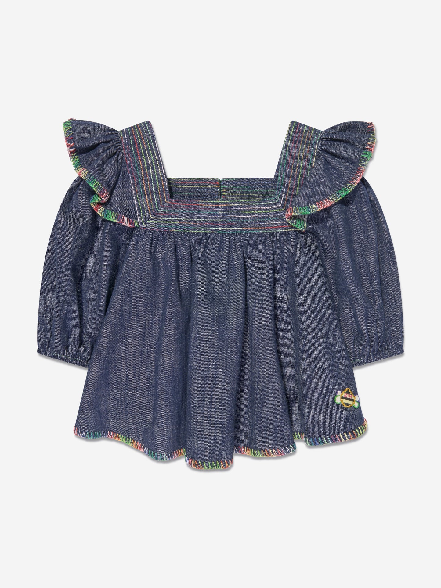 Zimmermann 女童 Alight 牛仔衬衫（蓝色）