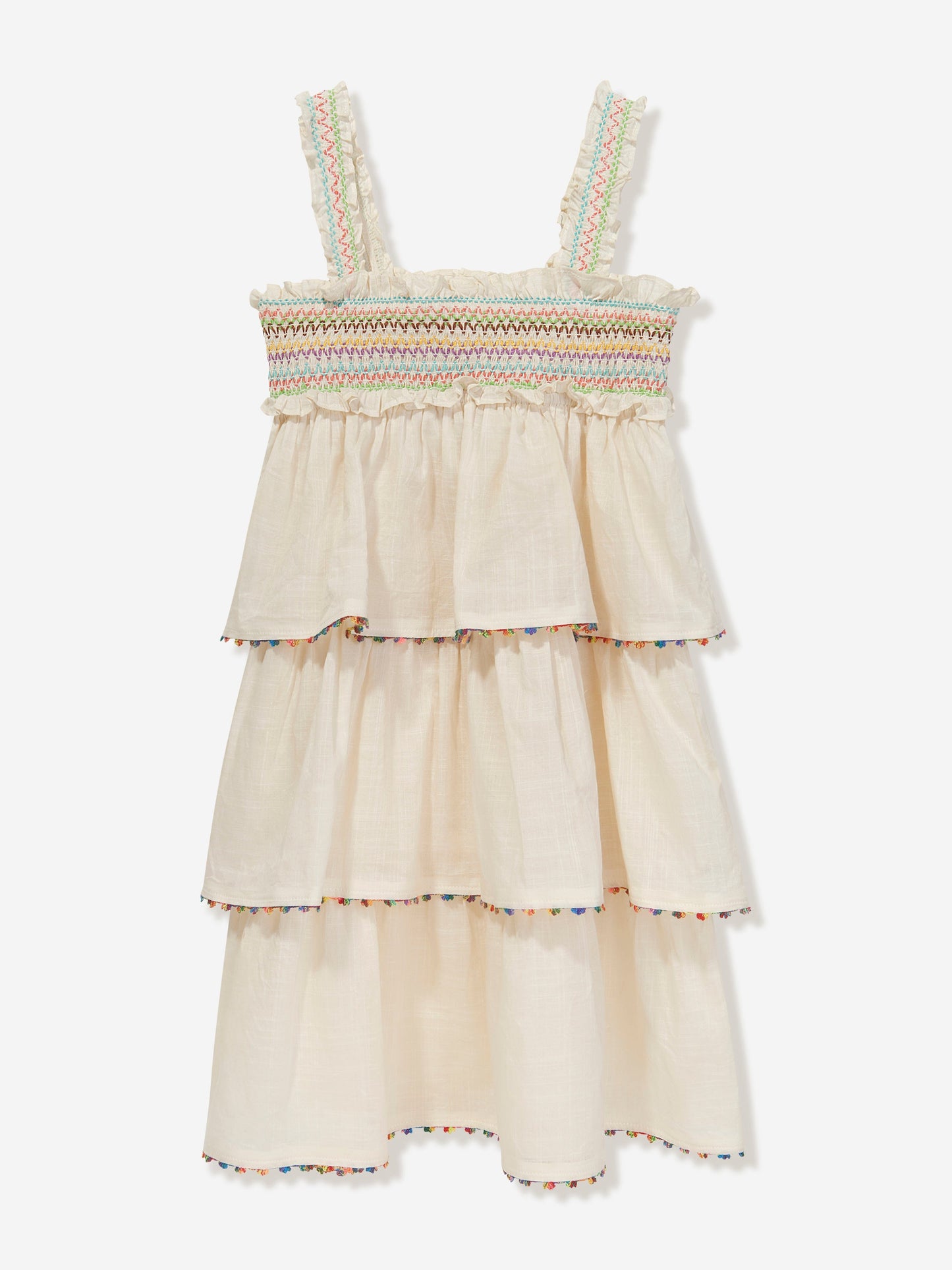 Zimmermann 女童 Junie 象牙色褶皱连衣裙