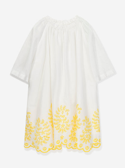 Zimmermann 女童 Junie 象牙色刺绣连衣裙