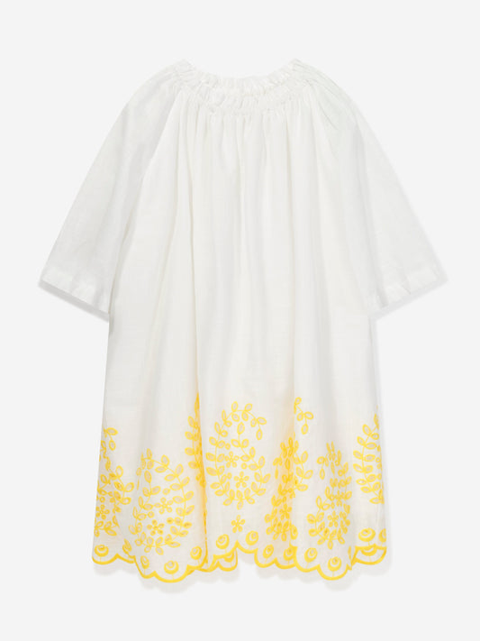 Zimmermann 女童 Junie 象牙色刺绣连衣裙