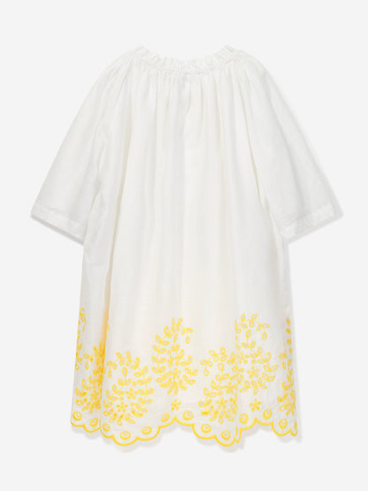 Zimmermann 女童 Junie 象牙色刺绣连衣裙