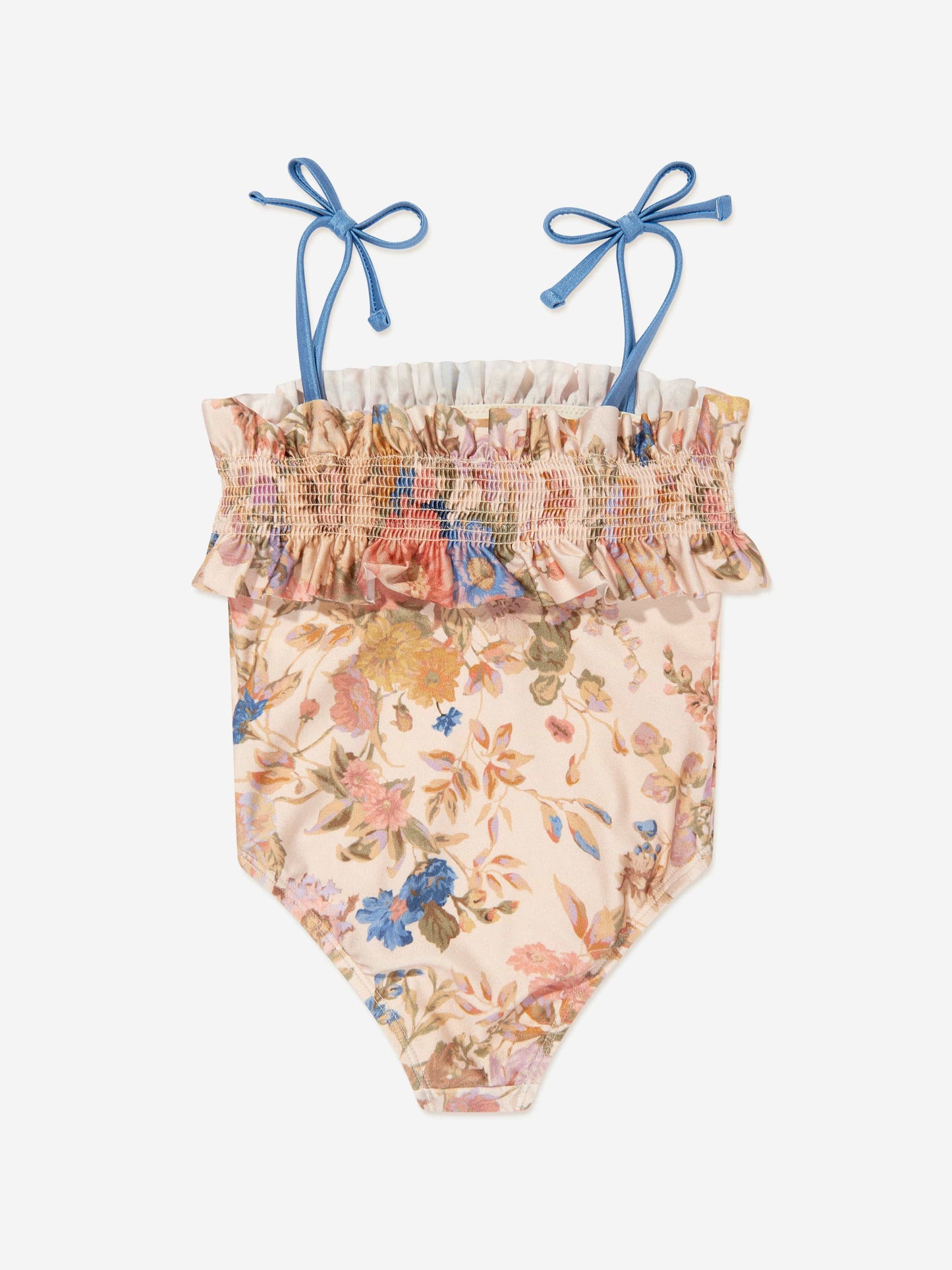 Zimmermann 女童 August 褶皱荷叶边泳衣（多色）