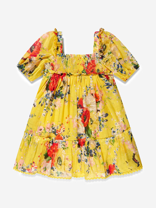 Zimmermann 女童 Alight 泡泡袖连衣裙（黄色）