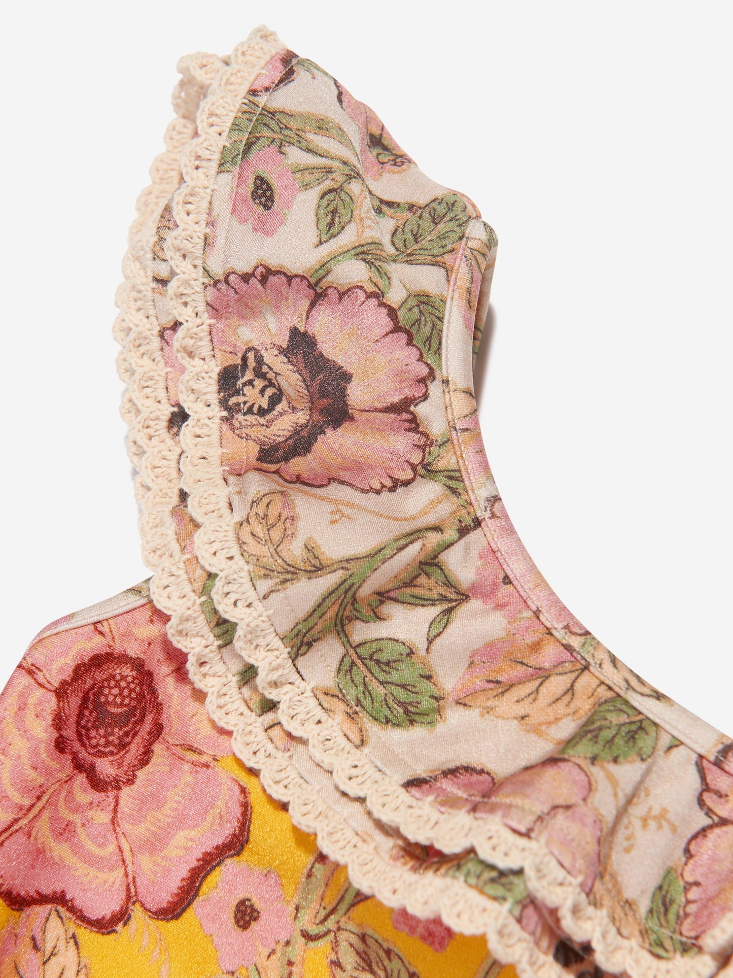 Zimmermann 女童 Junie 饰边荷叶边泳衣（多色）