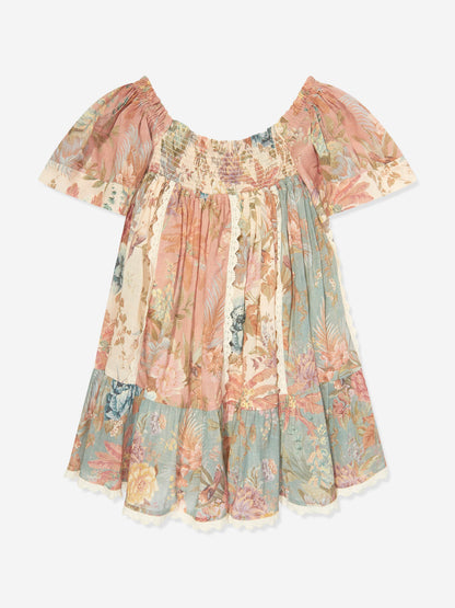 Girls Tallow Panelled Frill Dress in Multicolour