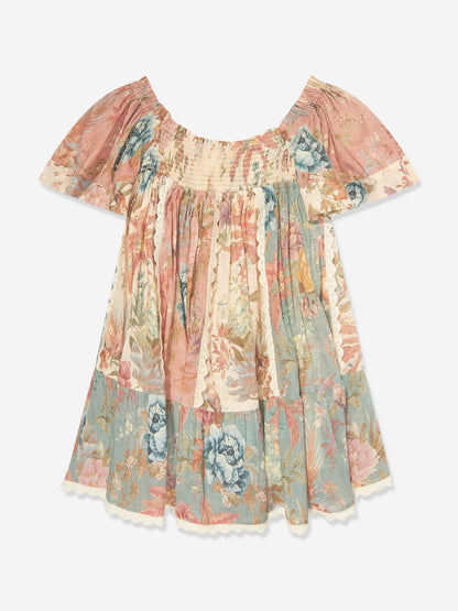 Girls Tallow Panelled Frill Dress in Multicolour