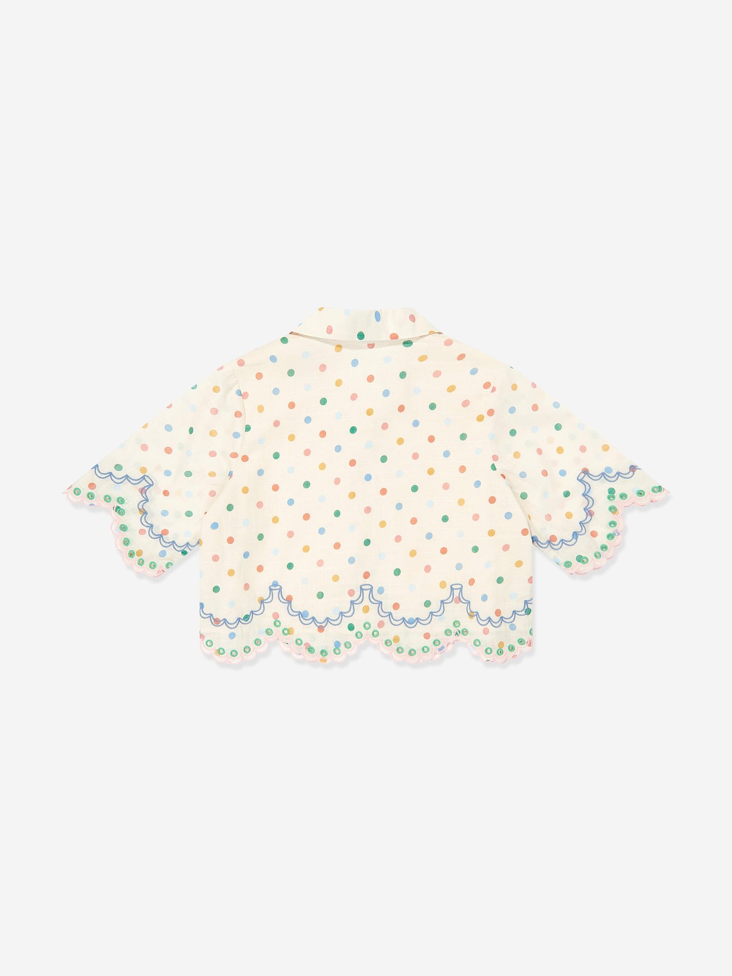 Girls Everley Embroidered Blouse in Ivory