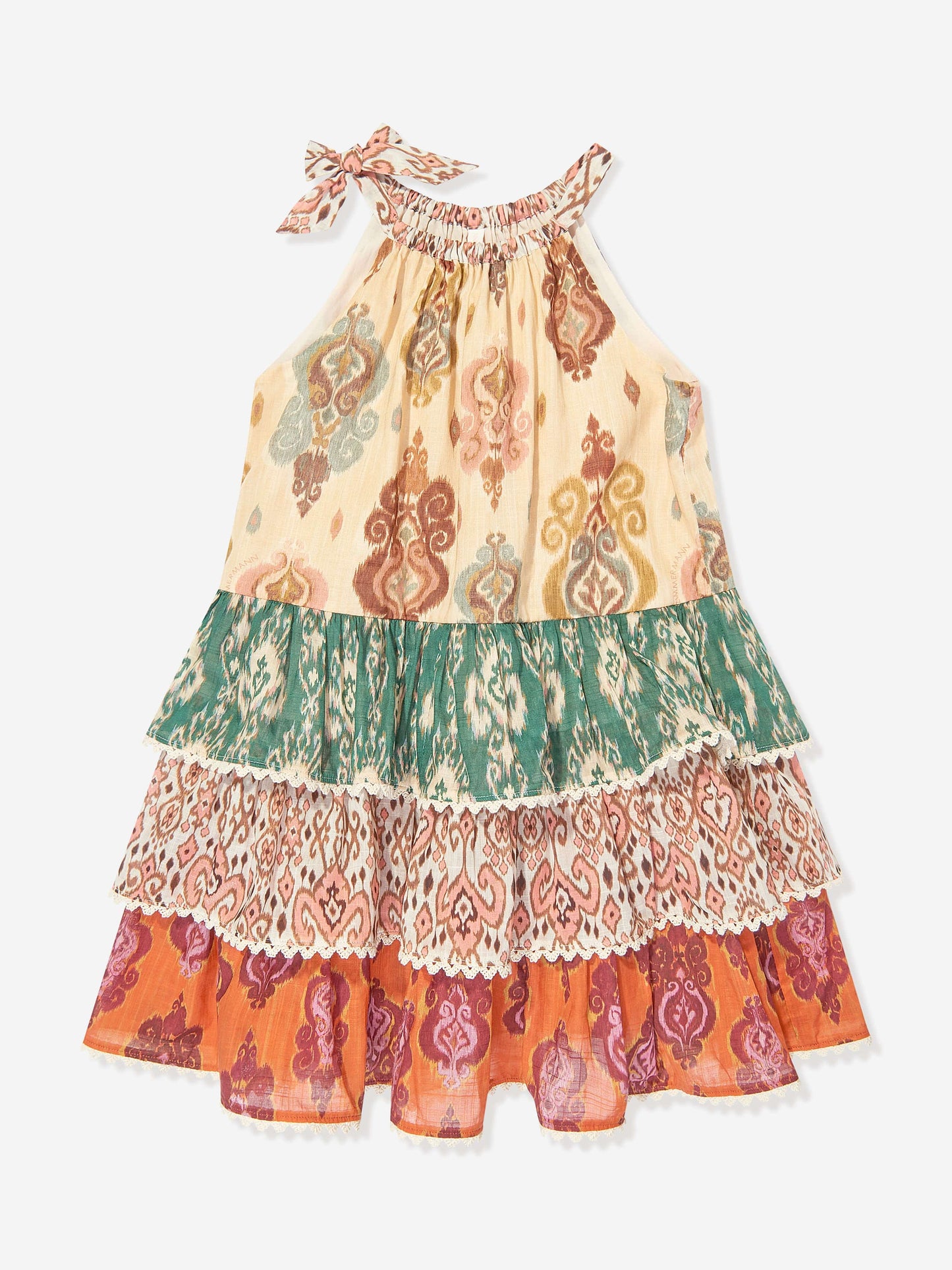 Girls Wylie Halter Tiered Dress in Multicolour