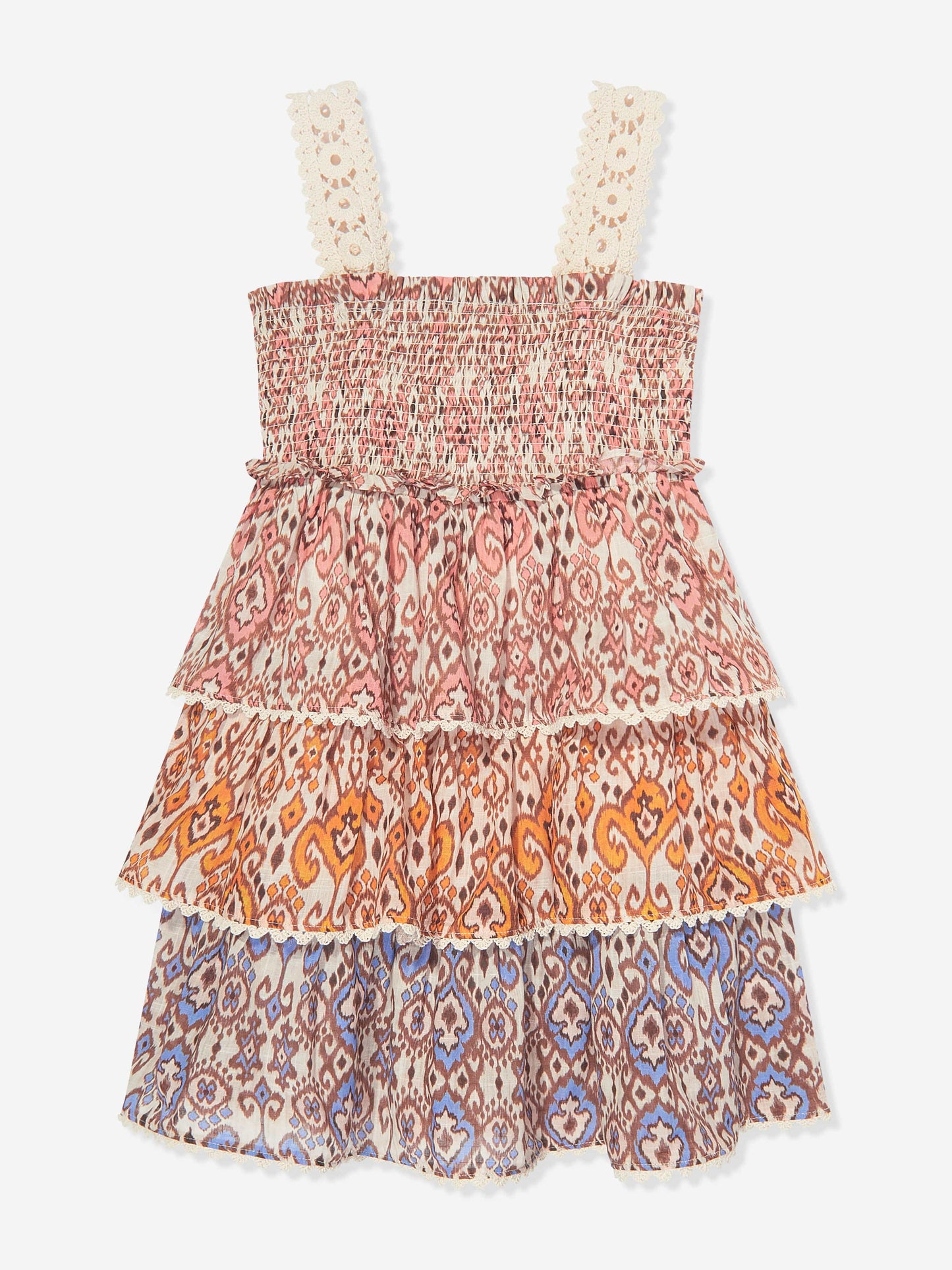Girls Wylie Tiered Dress in Multicolour