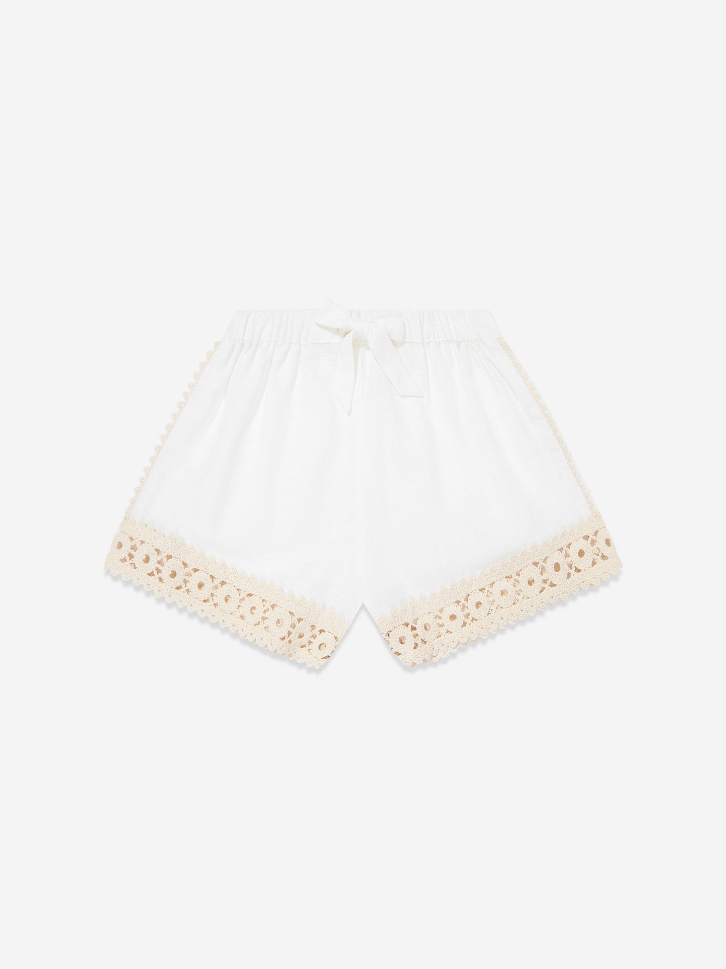 Girls Wylie Trimmed Shorts in Ivory
