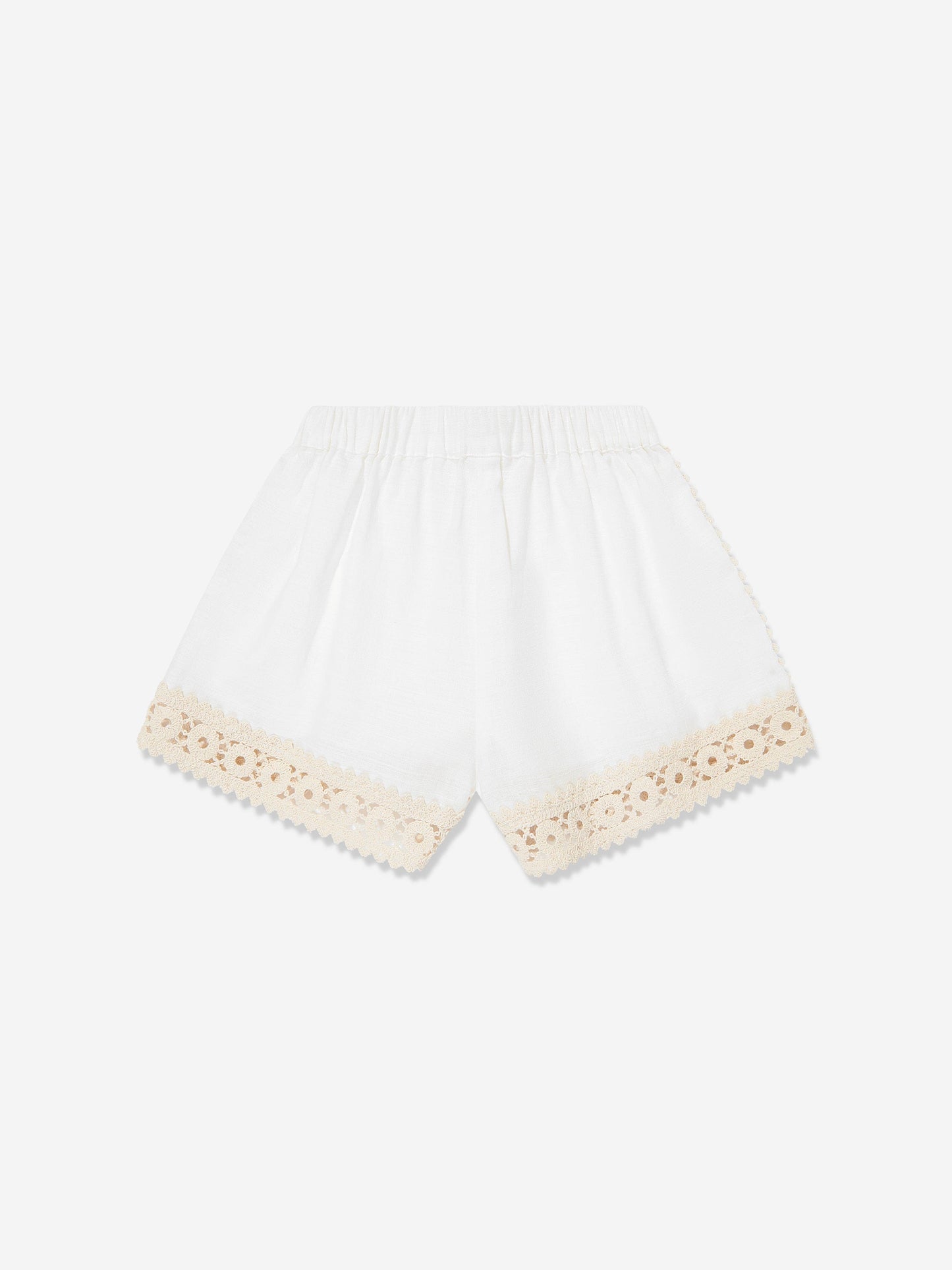 Girls Wylie Trimmed Shorts in Ivory