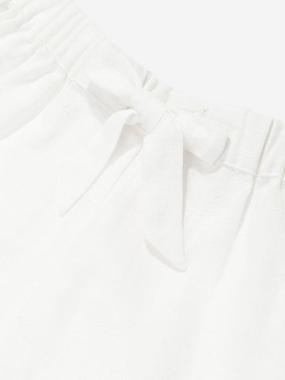 Girls Wylie Trimmed Shorts in Ivory