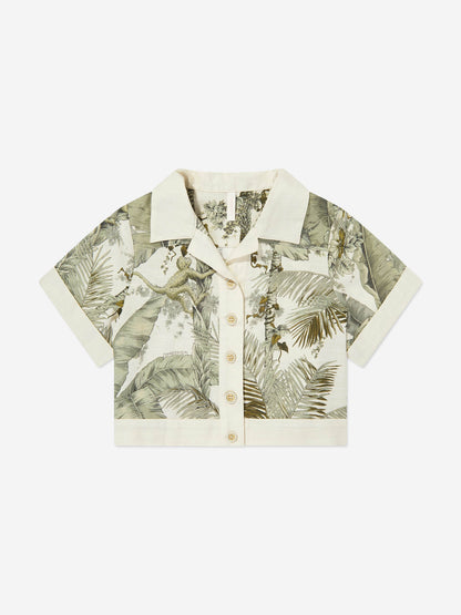 Girls Wylie Relaxed Blouse in Green