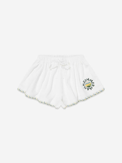 Girls Tallow Terry Shorts in Ivory