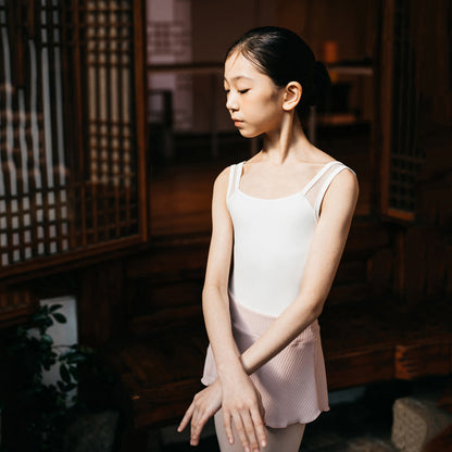 女童白色芭蕾舞连体衣