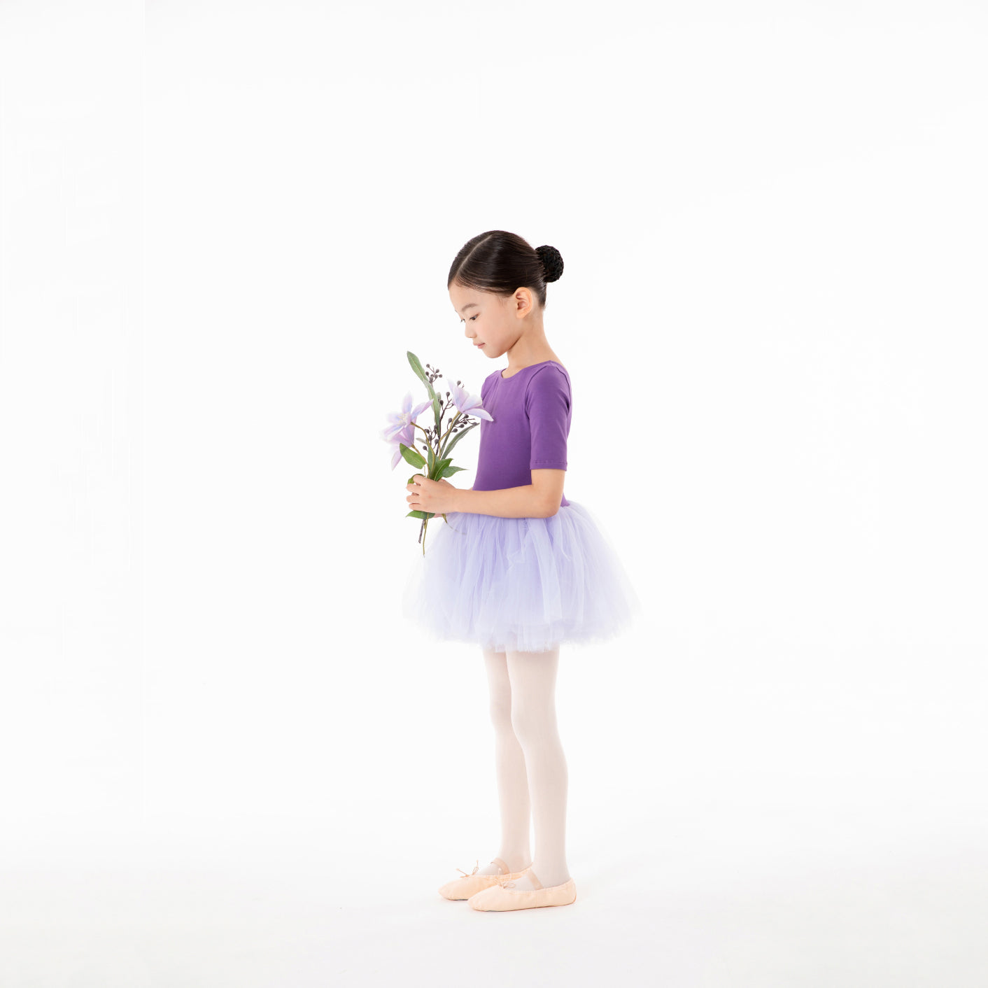 女童紫色芭蕾舞连体衣