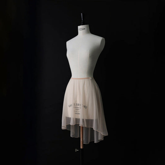 女士米色芭蕾舞短裙(Haze Mesh Pull-on Skirt MIDI/PORCELAIN)