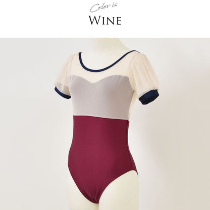 女童酒红色"abby-l16/wine"芭蕾舞连体衣