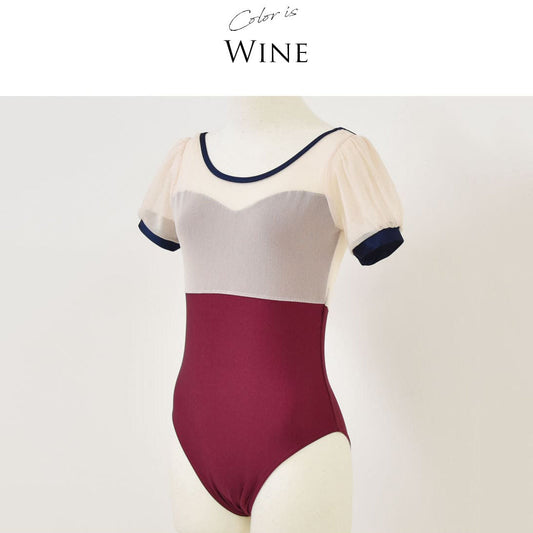 女童酒红色"abby-l16/wine"芭蕾舞连体衣