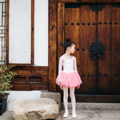 女童粉色芭蕾舞连体衣