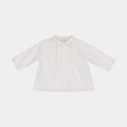 女婴白色棉衬衫