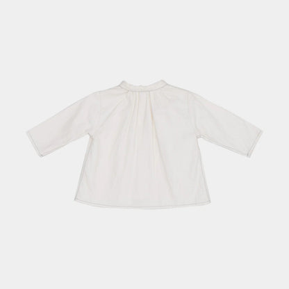 女婴白色棉衬衫