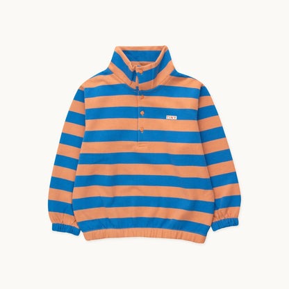 儿童蓝色条纹棉卫衣