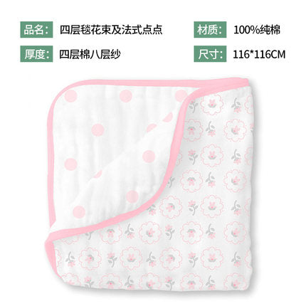 婴儿纱布午睡毯子