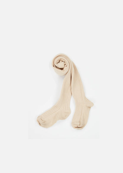 Baby Girls Ecru Rib Tights