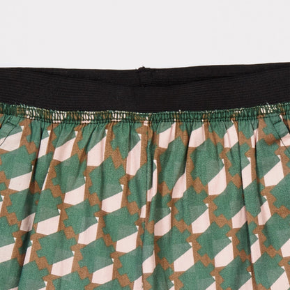 Girls Mint & Pink Woven Shorts