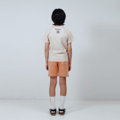 儿童米色棉T恤
