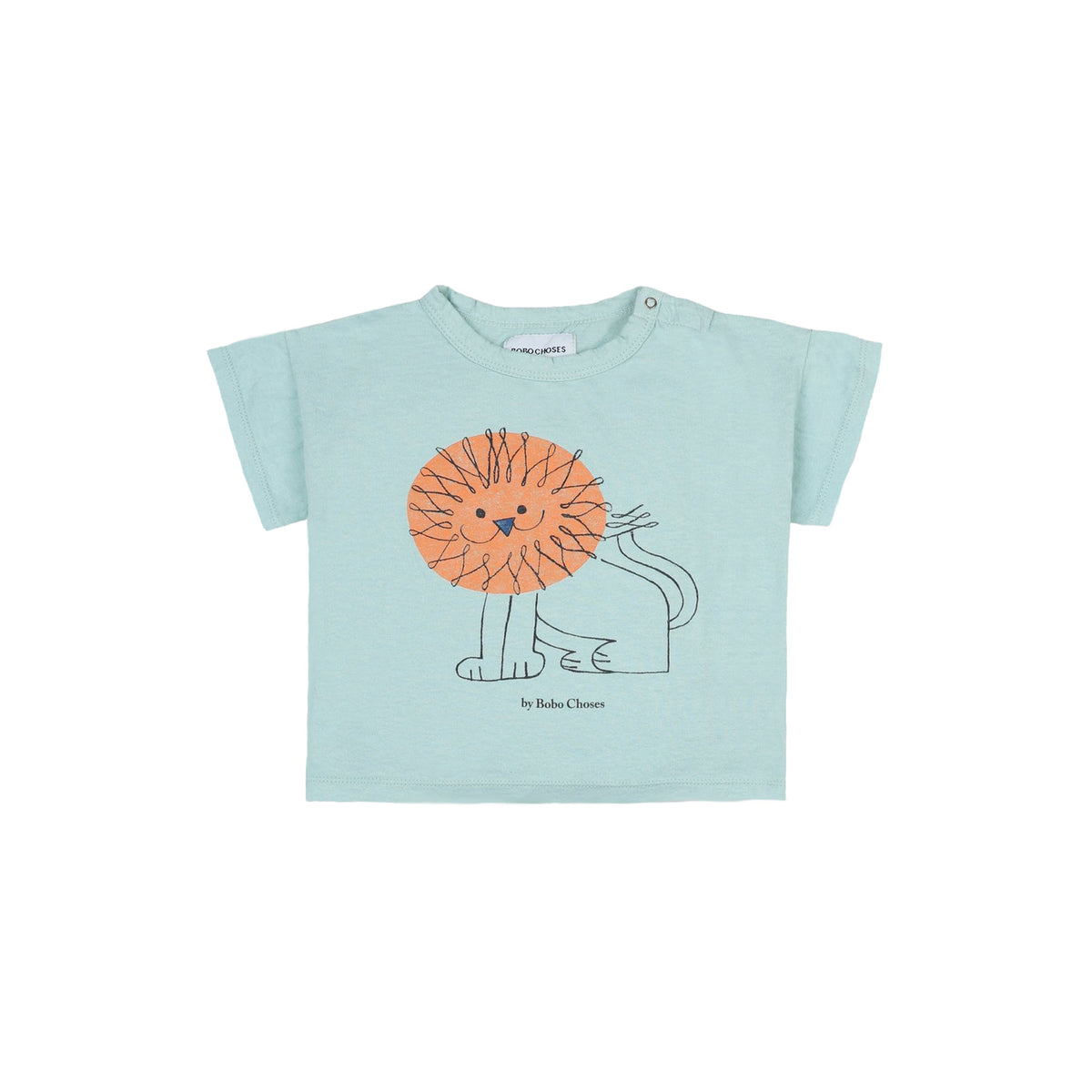 女婴绿色狮子印花棉T恤