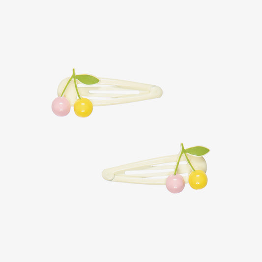 女童白色樱桃发夹