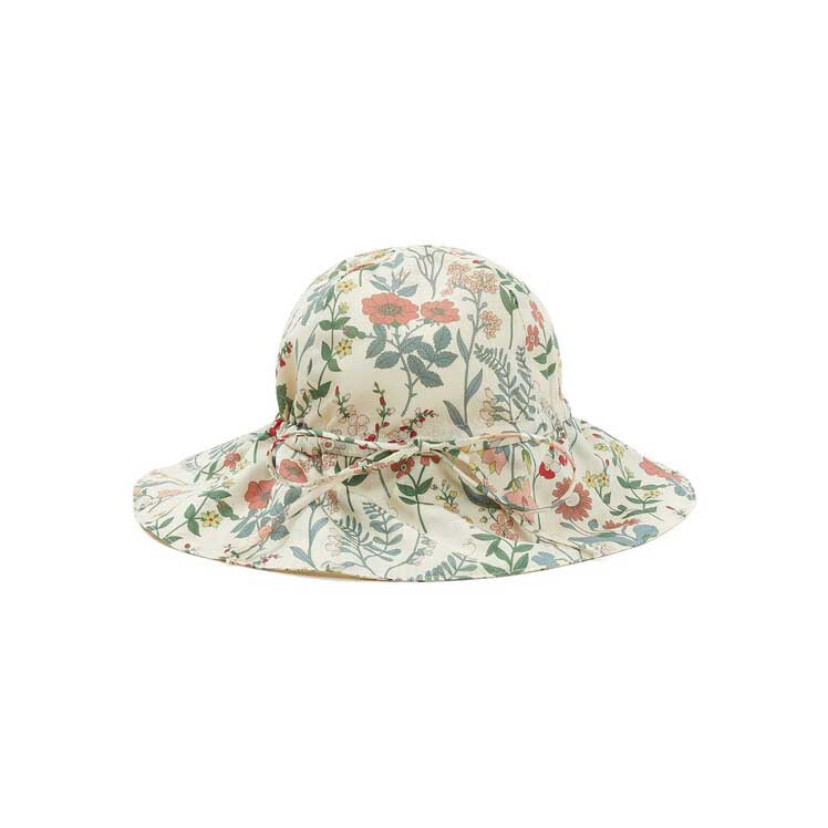 女婴蓝色碎花帽子