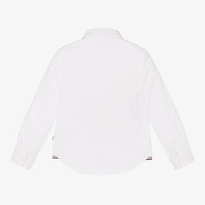 男童白色棉衬衫