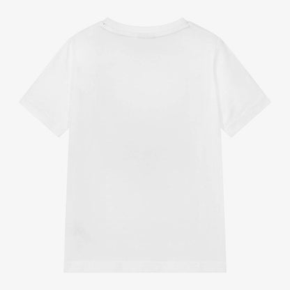 男童白色Logo棉T恤