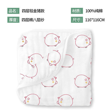 婴儿纱布午睡毯子