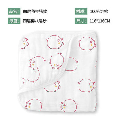 婴儿纱布午睡毯子