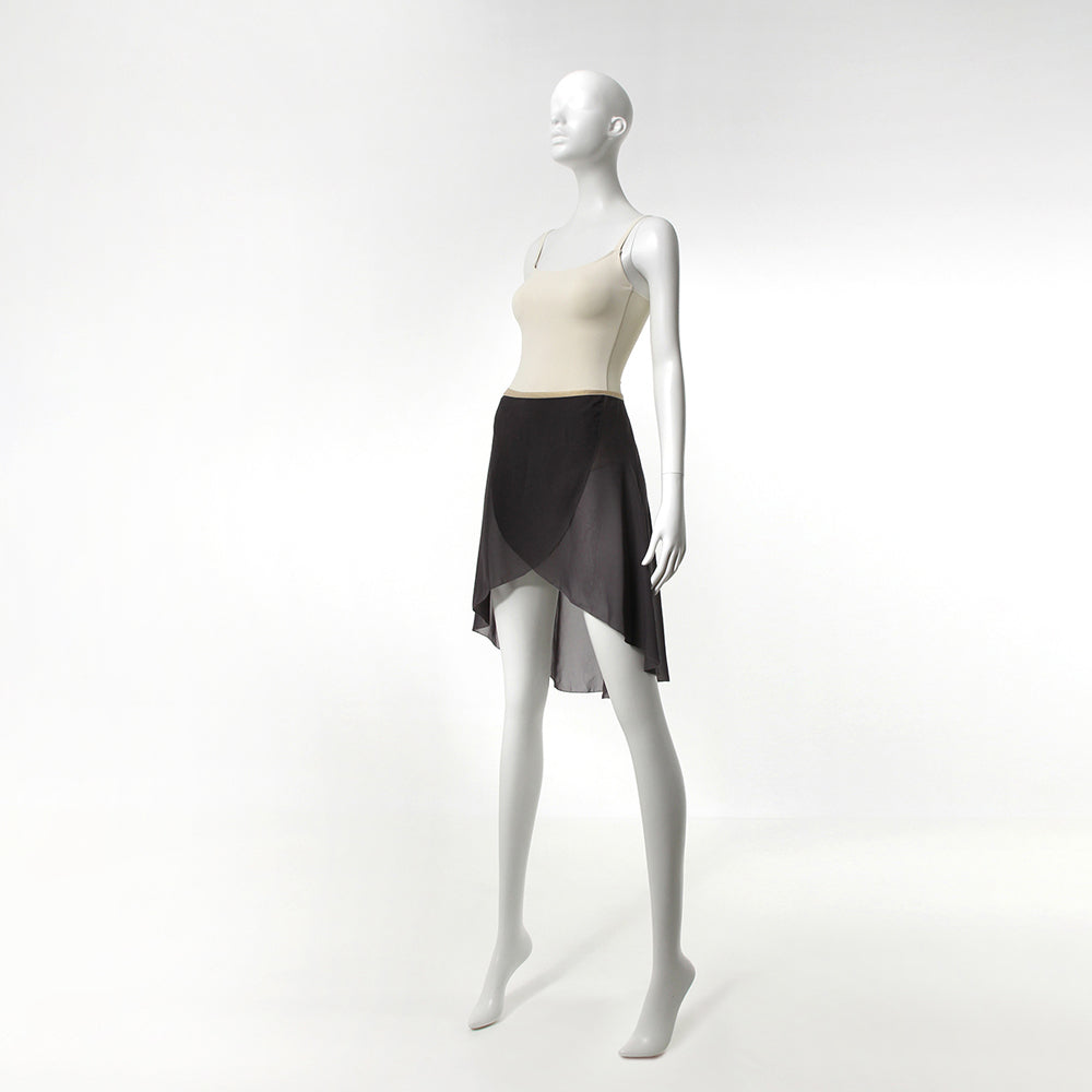 女士木炭色芭蕾舞短裙(camille wrap skirt MIDI/CHARCOAL)