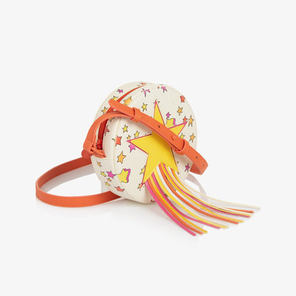 女童白色星星流苏单肩包(16cm)