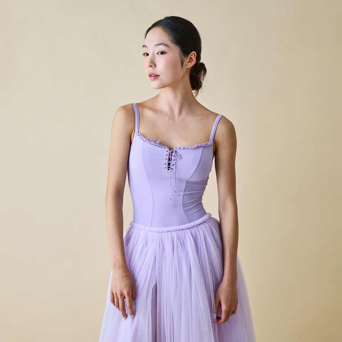 女士薰衣草芭蕾舞连体衣(charlotte lace-up leotard/LAVENDER)