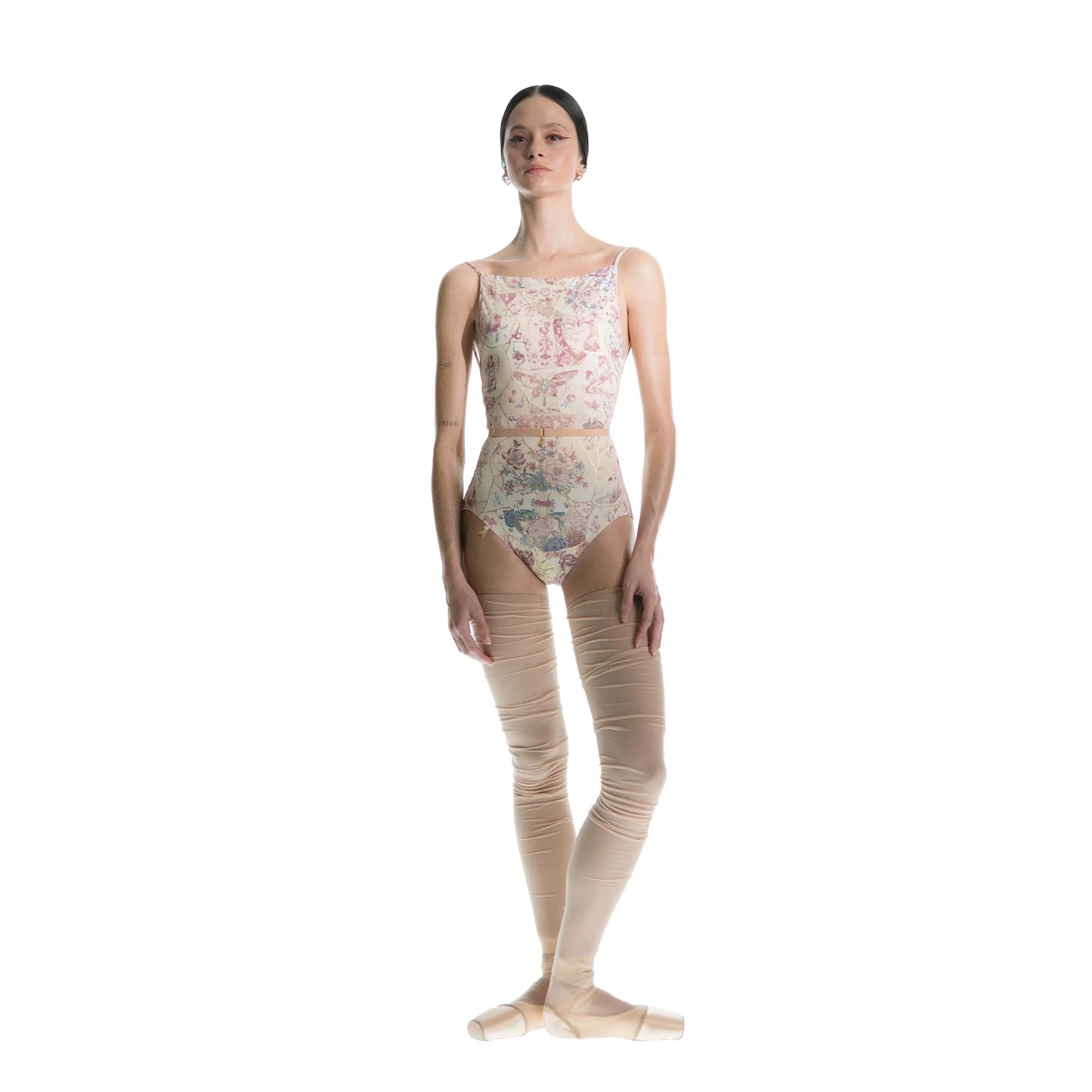女士彩色"KINTSUGI"芭蕾舞连体衣(261LE04VL/multicolor burgundy)