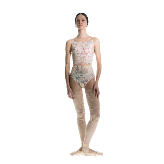 女士彩色"KINTSUGI"芭蕾舞连体衣(261LE04VL/multicolor burgundy)