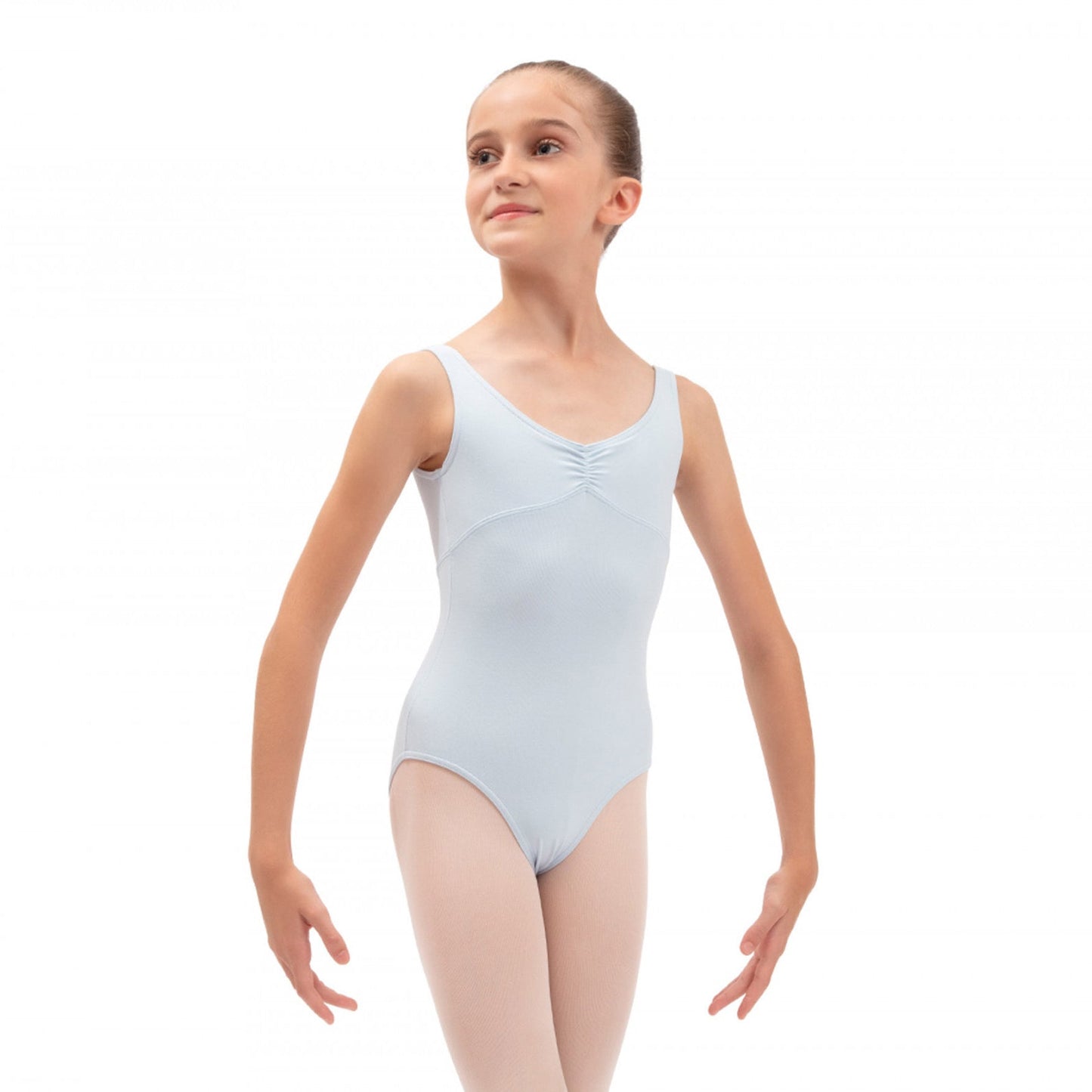 女童浅蓝色芭蕾舞连体衣