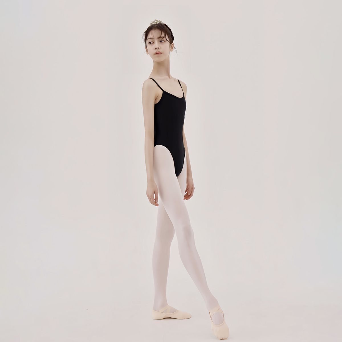 女童黑色芭蕾舞连体衣(New Bella Entrance Exam Leotard Black/black)