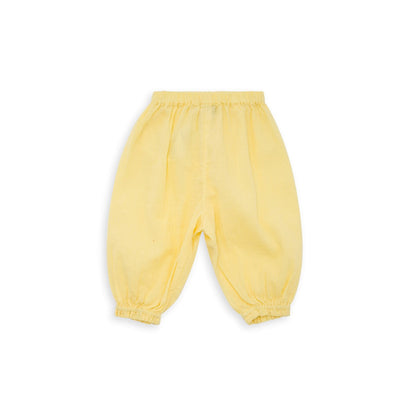 Baby Girls Jaune Shake Cotton Trousers